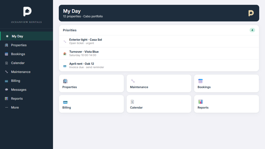 Portfolia manager dashboard